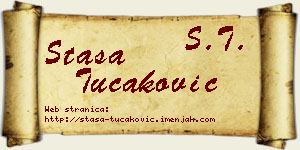 Staša Tucaković vizit kartica
